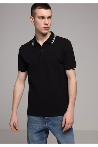 Colin's Colins Regular Fit Polo Yaka Düz Erkek Siyah Kısa Kol Tişört Cl1080027 Q1.v2 Blk