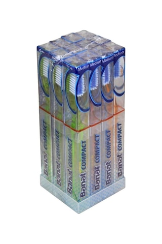 Banat Compact Diş Fırçası Medium 12 Adet Banat Compact Diş Fırçası Medium 12 Adet