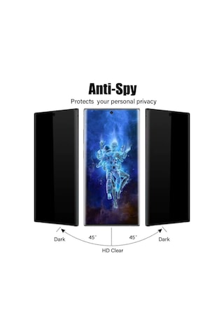 For Samsung Galaxy S10 Plus 9d Tam Kaplayan Kavisli Gizlilik Filitreli Hayalet Flexible Polymer Nano