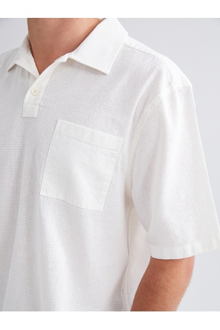 Lcw Vision Beyaz Regular Fit Kısa Kollu Oxford Erkek Gömlek