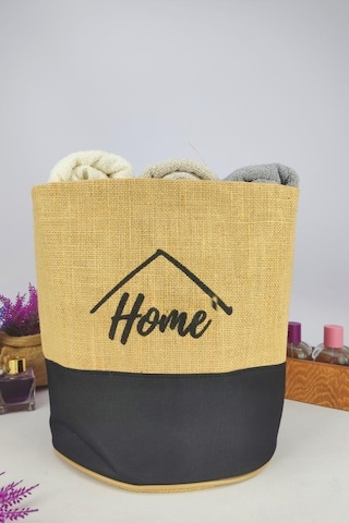 Digithome Hasır Çok Amaçlı Düzenleyici Organizer Yuvarlak Saksılık Siyah - Cly-j1023