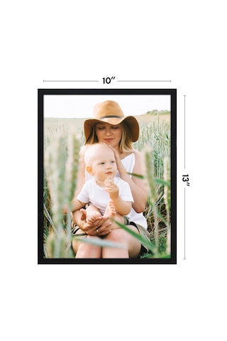 Siyah 10x13 Resim Çerçevesi - Kırılmaya Dayanıklı Camlı İnce Kenarlıklı Fotoğraf Çerçevesi - Duvar Ve Masa