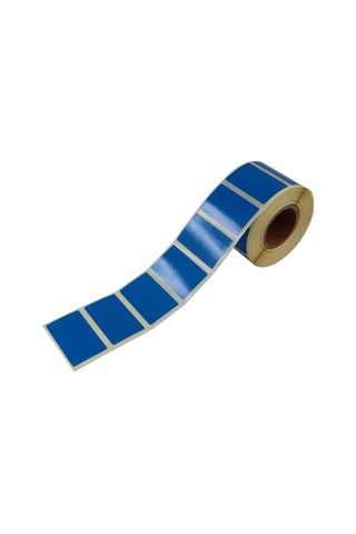 Renkli Zemin Baskılı Kuşe Rulo Etiket 50mm X 30mm 1000 Adet