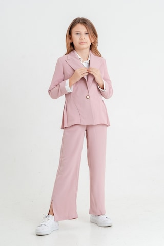 Kız Çocuk Piliseli Üçlü Kız Takım 4409 Pembe