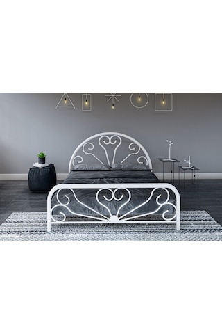 Metalia Gm 300 Baby Beyaz Çift Kişilik Metal Karyola 160X200