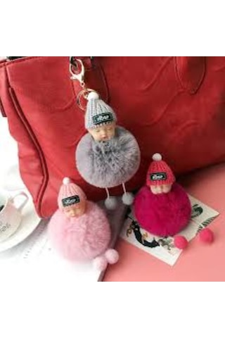 Uyuyan Bebek Anahtarlık Peluş Oyuncak Hediyelik