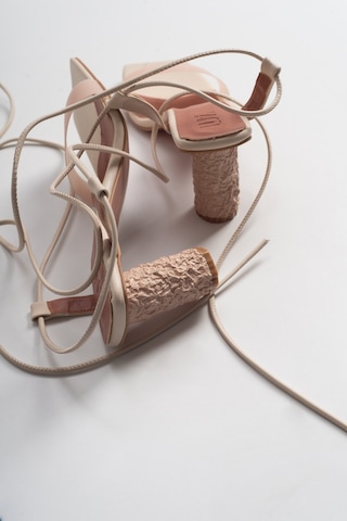 Luvishoes 801 Ten Cilt Topuklu Kadın Sandalet Ten Rengi
