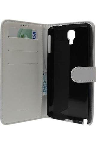 Galaxy Note 3 Neo N7500 İle Uyumlu Yan Model Kapaklı Kılıf Beyaz