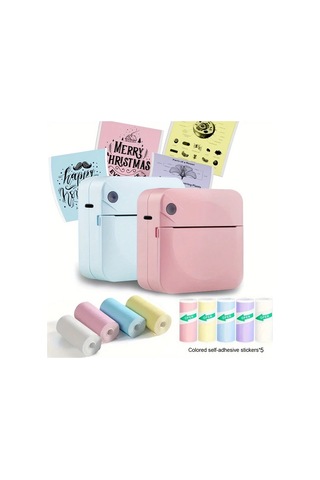 Motion003 Gotoog Taşınabilir Mini Fotoğraf Yazıcı Siyah 11 Rulo Termal Kağıt Usb Şarj Kablosuz Bağlantı 1200mah Pil iOS Uyumlu Android