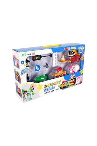 Polı Zr-913 Robocar Poli Gogo City Seri Ambar,roy,mark Oyun Seti Standart