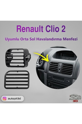 Renault Clio 2 Uyumlu Orta Konsol Sol Havalandırma Menfezi