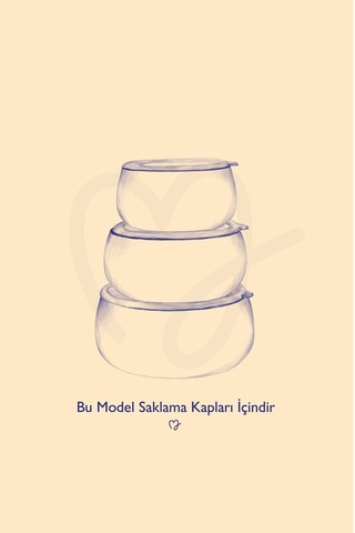 Emaye Saklama Kabı Yedek Mika Kapak Tombik Form