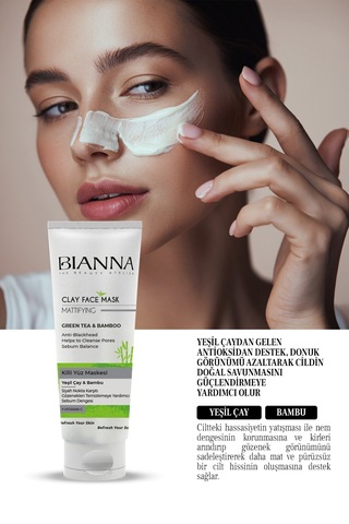 Yeşil Çay Ve Bambu Özlü Kil Maskesi C Vitaminli 200ml Yüzmask