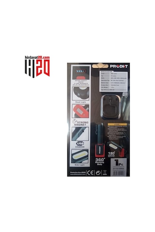 Dht 350 Lümen Mıknatıslı Kancalı Çalışma Lambası D11010002 N11.6242 Siyah