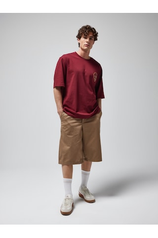 Gsstore X Midground Erkek Basic T-shirt E251227 Bordo