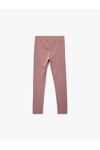 Koton Beli Lastikli Dikişsiz Basic Tayt Lila 6wkg40137ak Lila