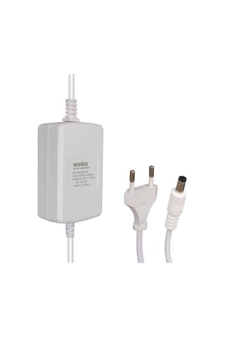 Weko 12volt - 3.2amper 5.5x2.5 Plastik Kasa Beyaz Masaüstü Adaptör
