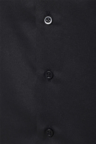 Süvari Siyah Slim Fit Düz Klasik Yaka Gömlek-33510 Siyah