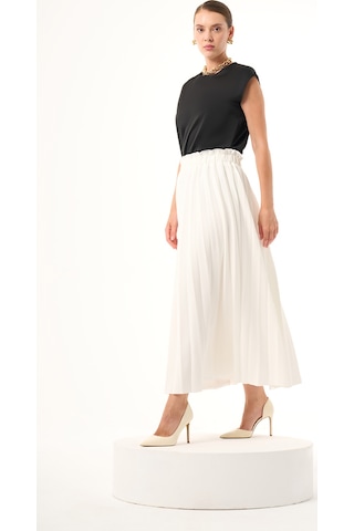 Bsc Pliseli Ekru Etek 001