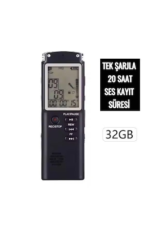 Ultratekno Kb40 32 Gb Premium Led Büyük Ekranlı Profesyonel Ses Kayıt Cihazı Okul Ders Not,toplantı Röportaj