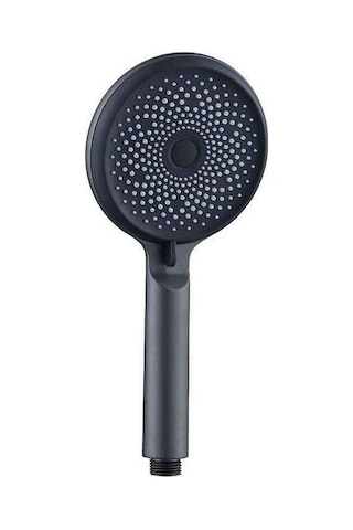 Siyah Yüksek Basınçlı Duş Başlığı Büyük Boy 3 Fonksiyonlu Beyaz