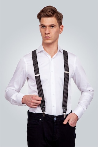 Tudors Desenli Lacivert Erkek Pantolon Askısı-Siyah