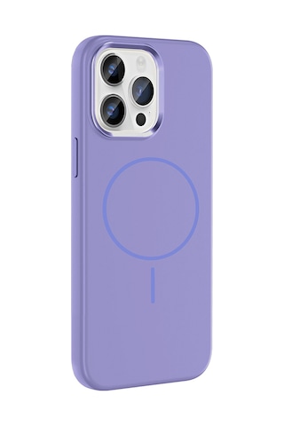 Apple Uyumlu iPhone 14 Pro Max Kılıf M-safe Şarj Özellikli Metal Kamera Çerçeveli Mkst Edi Silikon Kapak - Rose G Rose Gold