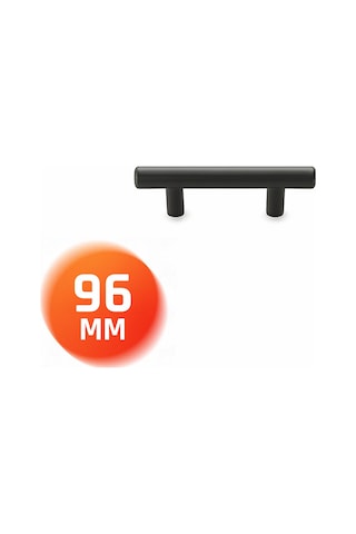 Metal Mobilya Kulbu Mutfak Çekmece Dolap Dolabı Kulpu Kulpları Matsiyah 96 Mm Mat Siyah