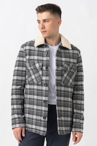 White Stone Aarau 58137 Slim Fit Kürklü Kaban - Antrasit
