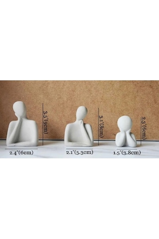 Bernami Vazo Pinterest 4 Kişilik Beton Heykel Obje Biblo Aile Beton Minimal Obje Biblo Aile Anne-baba-2 Çocuk Diğer