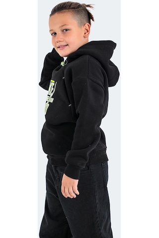 Slazenger DO IN Çocuk Kapüşonlu Siyah Sweatshirt