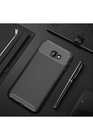 Samsung Uyumlu Galaxy J4 Plus Kılıf Zore Negro Silikon Kapak Siyah