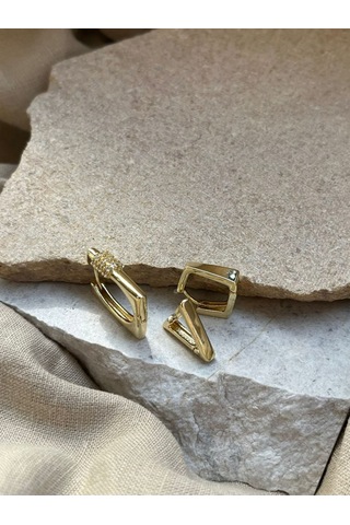 Ysx Jewelry Geometrik Üçlü Küpe Seti Çok Renkli