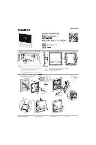 Siemens Rdq411 Oda Termostatı