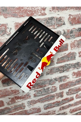 Red Bull Beyaz Pleksi Motor Plakalığı