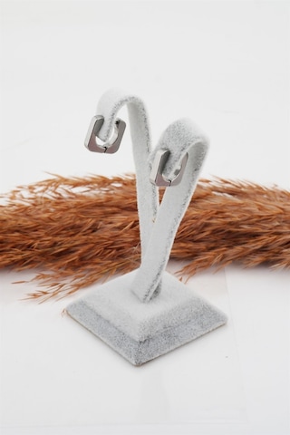 Kadın Çelik Basic Geometrik 1.5cm Kare Moldel Klipsli Küpe Çok Renkli
