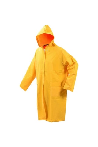 Master Pvc Polyester Balıkçı Kapşonlu Pardösü Yağmurluk Xxl