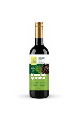 4 X 500 Ml Kozak Bergama Vakfı Kozalak Şurubu Giritli Metin Efendi