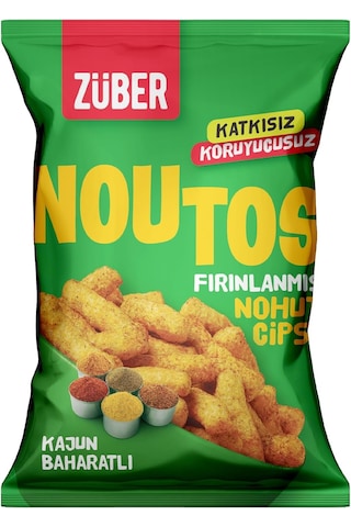 Züber Noutos Kajun Baharatlı Nohut Cipsi 3 x 55 G