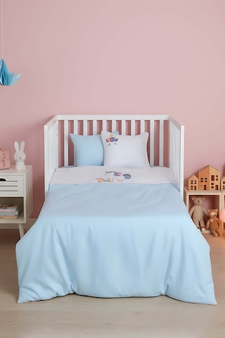 Dolly Mint Punch Nakışlı %100 Pamuklu Bebek Nevresim Takımı Çok Renkli