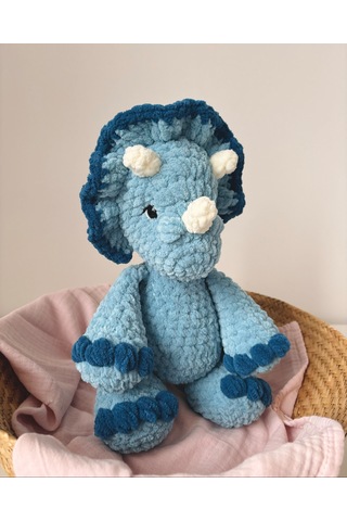 Dusty The Dinosaur Peluş Oyuncak Açık Mavi - Lacivert