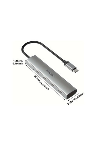 Xuweiwei Rshtech 10gbps 4-usb C Hub Yuksek Hizli Veri Transferi Macbook Uyumlu Laptop Chromebook Icin Tasinabilir Usb 3.2 Gen 2 Otg