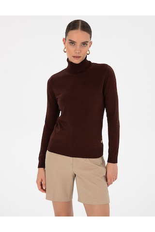 Pierre Cardin Kadın Kahverengi Kazak /triko 50315747-vr029 Kahverengi