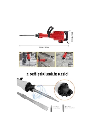 Assur 1800W Darbeli 16 Kg Kırıcı Delici Hilti - 1787