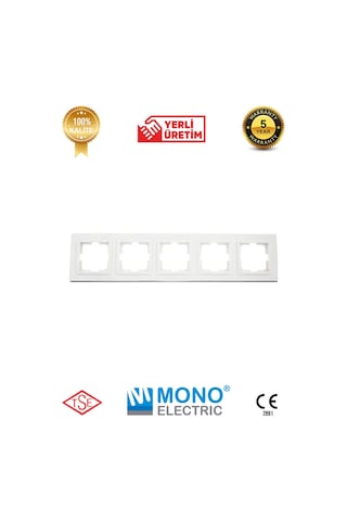 Beyaz Beşli Çerçeve 10 Adet Mono Despina