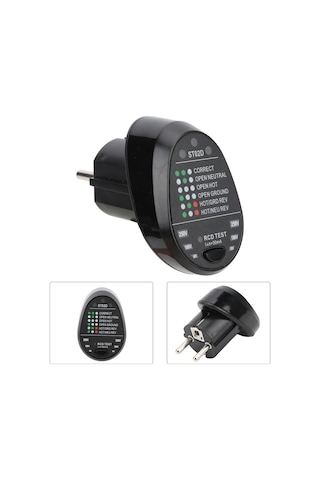 Qingmipy St02d Abs Soket Test Cihazı - Elektrik Devresi Polarite Kontrolü, Akım Sorunu Tespiti Ve Led Gösterge İle Güvenlik Kontrol Aracı