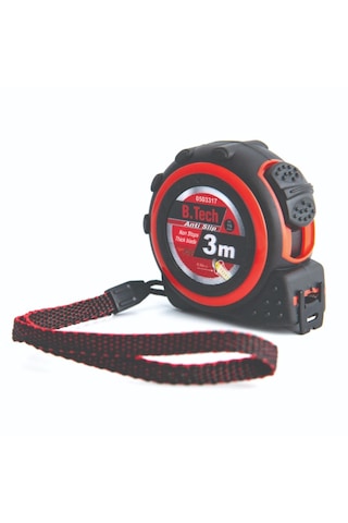 B-tech 3 Metre Çelik Şerit Metre Ergonomik El Aleti Ölçü Aleti 3 M