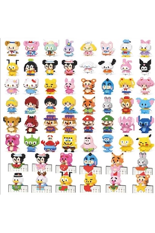 Pinkyday Disney Sürpriz Karakter Sürpriz Hediyeli 3d Yapboz Mini Blok Seti Sunster Company