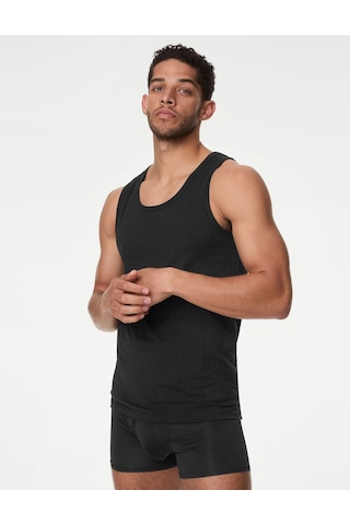 Marks & Spencer 2'li Supima Atlet Seti T14001683a Siyah