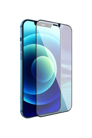 Apple Uyumlu iPhone 13 Temperli Cam Full Ekran Koruyucu Siyah